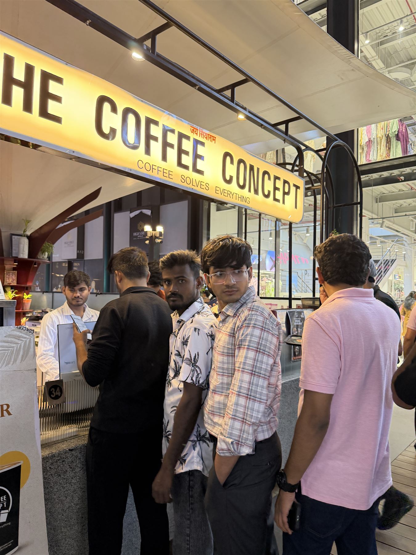 Guests queueing at the TCC counter